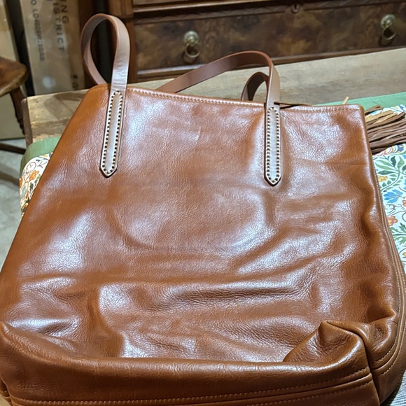 Beautiful Fount leather tote - RARE large size - Picture 4 of 11